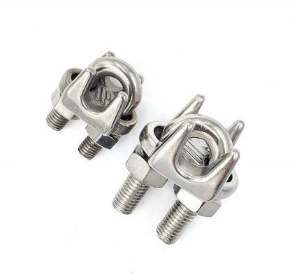 کیفیت  DIN 741 Drop Forged Stainless Steel Wire Rope Clamp For Cable End Connections کارخانه